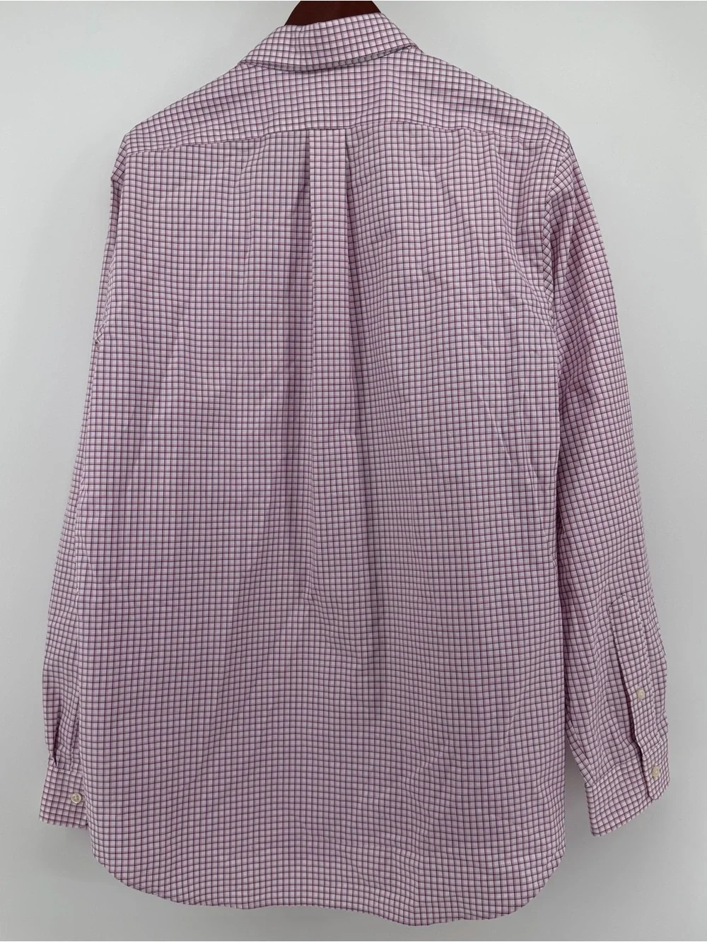 Polo Ralph Lauren Large Shirt Mens Pink Blue Check Plaid Long Sleeve Button Down